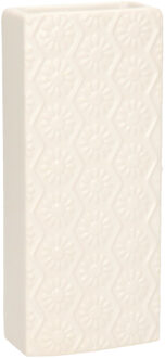 Gerimport Waterverdamper - creme wit - keramiek - 400 ml - radiatorbak luchtbevochtiger - 7,4 x 17,7 cm