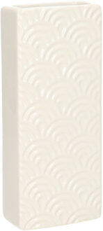 Gerimport Waterverdamper - wit - keramiek - 400 ml - radiatorbak luchtbevochtiger - 7,4 x 17,7 cm