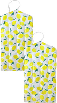 Gerimport Wijnfles koeler/wijnkoeler Citroen - 2x - zomer print - zomer - citroenen