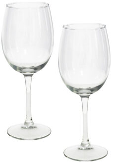 Gerimport Wijnglazen - 6x stuks - glas - 470 ml - Wijnglas voor rode en witte wijn