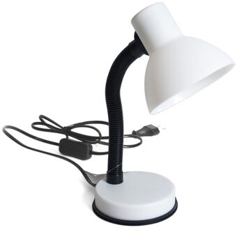 Gerimport Witte leeslamp/bureaulamp 16 x 12 x 30 cm