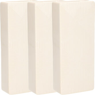 Gerimport Witte luchtbevochtigers/waterverdampers 3x stuks aardewerk