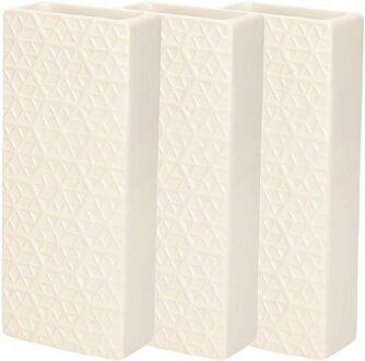 Gerimport Witte luchtbevochtigers/waterverdampers 3x stuks van aardewerk