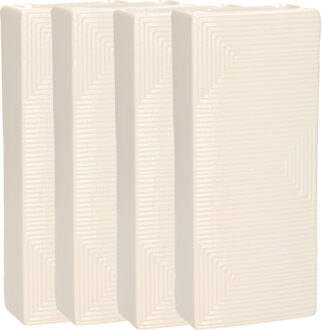 Gerimport Witte luchtbevochtigers/waterverdampers 4x stuks aardewerk
