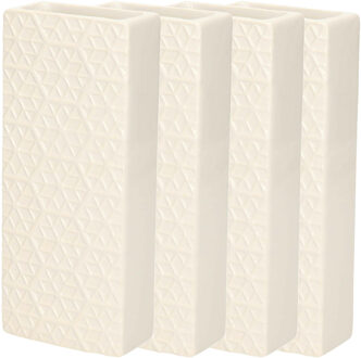 Gerimport Witte luchtbevochtigers/waterverdampers 5x stuks van aardewerk
