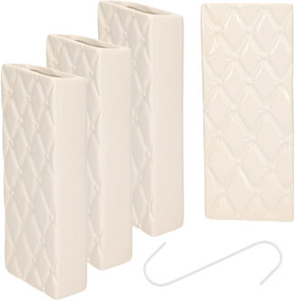 Gerimport Witte luchtbevochtigers/waterverdampers 6x stuks van aardewerk