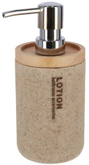 Gerimport Zeeppompje - bruin - lotion - 17 cm - navulbaar - toilet/badkamer