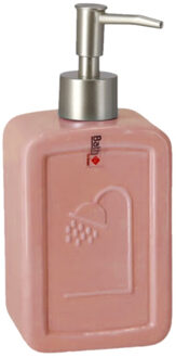 Gerimport Zeeppompje/zeepdispenser roze keramiek 18 cm - Zeeppompjes