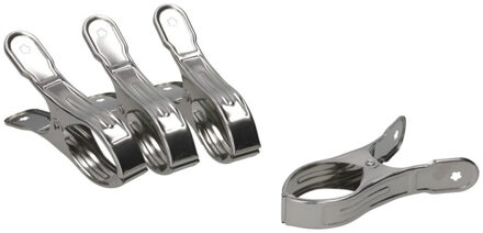 Gerimport Zeilklemmen - 4x stuks - 11 x 4 cm - lijmklemmen - marktklem - metaal