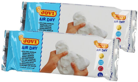 Gerimport Zelfdrogende kinder klei - 4x - wit - 500 gram - Boetseerklei