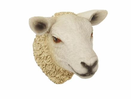 Gerkimex 3D Magneet Schapenkop polystone 6x7cm wit