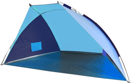 Gerkimex Beachshelter strandtent/windscherm - blauw - 270 x 120 cm - Windschermen