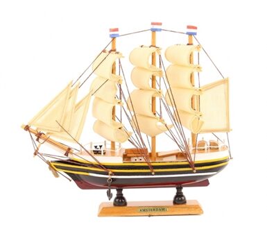 Gerkimex Maritieme decoratie model zeiljacht 24 cm