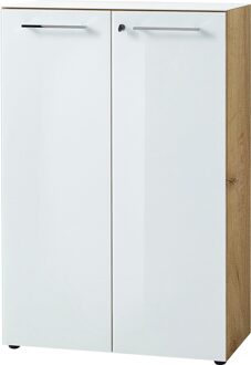 Germania Archiefkast Monteria 120 cm hoog in navarra eiken met wit Eiken,Navarra eiken,Wit