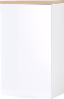 Germania Badkamer hangkast Pescara 69 cm hoog wit met navarra eiken Eiken,Navarra eiken,Wit