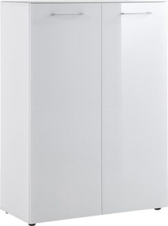 Germania Schoenenkast Scalea 120 cm hoog - wit Wit,Hoogglans wit