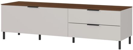 Germania Tv-meubel California 164 cm breed in cashmere met walnoot Wit,Bruin,Walnoot