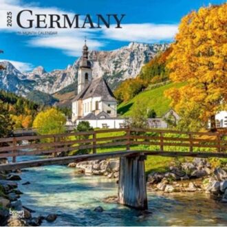 Germany 2025 12 X 24 Inch Monthly Square Wall Calendar Plastic-Free Browntrout Travel Europe - Browntrout