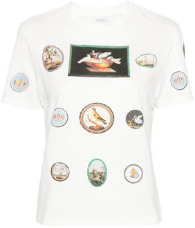Geruit Print T-shirt Giambattista Valli , White , Dames - L,S