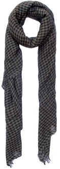 Geruit Vichy sjaal in kasjmier en zijde Cortana , Multicolor , Dames - ONE Size