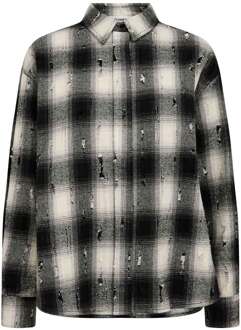 Geruite blouse Moby  grijs - XS,S,