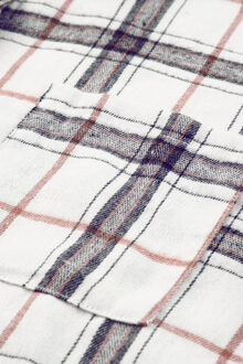 Geruite Lange Mouwen Shirt - maat M Wit