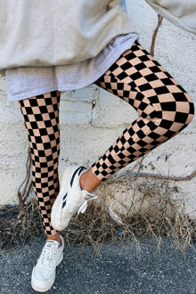 Geruite Leggings Zwart
