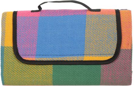 Geruite Picknickmat (Gemengd) Blauw en Grijs Multi - One Size