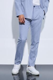 Geruite Slim Fit Pantalons, Grey - 28