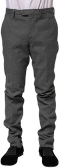 Geruite Slimfit Broek Grijs - EU 46