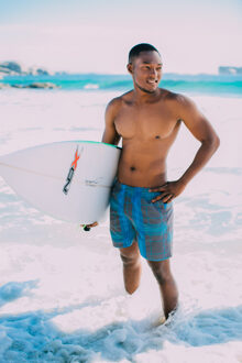 Geruite Zwembroek voor Heren Grijs - L