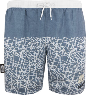 Geruite Zwembroek voor Heren Grijs Wit - 2XL
