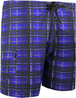 Geruite Zwembroek voor Heren - maat Blauw