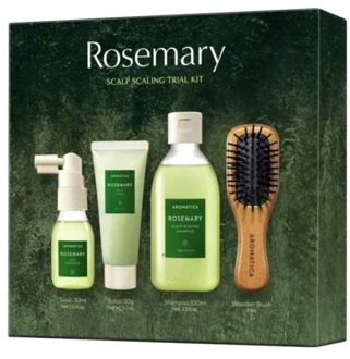 Geschenkset Aromatica Rosemary Scalp Trial Kit 30 ml + 30 g + 100 ml + 1 st