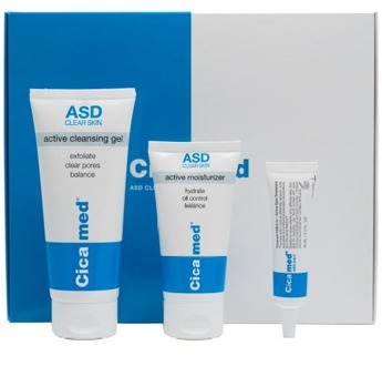 Geschenkset Cicamed ASD Clear Skin Kit 100 ml + 50 ml + 15 ml