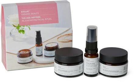 Geschenkset Evolve Organic Beauty The Age Defyers Rejuvenating Facial Ritual 30 ml + 30 ml + 10 ml
