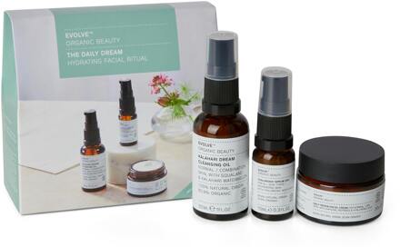 Geschenkset Evolve Organic Beauty The Daily Dream Hydrating Facial Ritual 10 ml + 30 ml + 30 ml