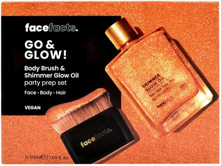 Geschenkset Face Facts Go & Glo Shimmer Gift Set 50 ml + 1 st