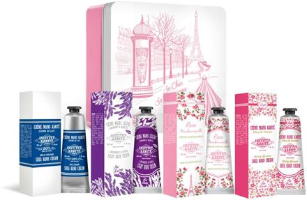 Geschenkset INSTITUT KARITE PARIS Hand Creams Box Milk Cream, Lavender, Cherry Blossom, Rose Mademoiselle 4 x 30 ml