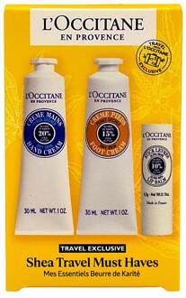Geschenkset L'Occitane Shea Butter Travel Must-Haves Set 30 ml + 30 ml + 4.5 g