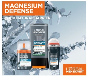 Geschenkset L'Oréal Paris Men Expert Magnesium Defense Gift Set 300 ml + 50 ml + 50 ml