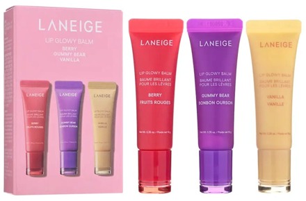 Geschenkset Laneige Lip Glowy Balm Trio Set Gummy Bear, Berry & Vanilla 10 g + 10 g + 10 g