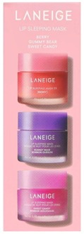 Geschenkset Laneige Lip Sleeping Mask Trio Set Berry, Gummy Bear & Sweet Candy 20 g + 20 g + 20 g