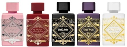 Geschenkset Lattafa Badee Al Oud Collection Gift Set 5 ml + 5 ml + 5 ml + 5 ml + 5 ml