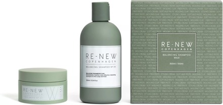 Geschenkset Re-New Copenhagen Fiber Paste Hold Factor 3 & Balancing Shampoo 2 in 1 100 ml + 300 ml