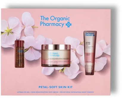 Geschenkset The Organic Pharmacy Petal Soft Skin Kit 10 ml + 15 ml + 50 ml