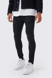 Gescheurde Super Skinny Jeans, True Black - 30R