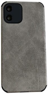 Geschikt Voor Iphone 12 Mobiele Telefoon Case All Inclusive Voor IPhone12 Lederen 12 Lederen Mobiele Telefoon Case grijs