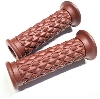 Geschikt Voor Motorfiets Modificatie Retro Handvat Rubber Grip Cover Xinyuan 400 SR400 Grip CG125 Handvat Rubber donker bruin 1 paar