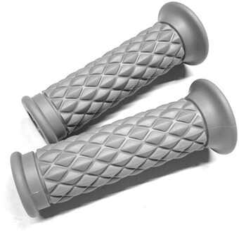 Geschikt Voor Motorfiets Modificatie Retro Handvat Rubber Grip Cover Xinyuan 400 SR400 Grip CG125 Handvat Rubber grijs 1 paar